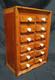 Antique Small Pine 12 Drawer Medicinal Spice Primitive Cabinet 12.5 Jewelry