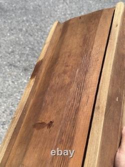 Antique Softwood Pa country sheraton step back dutch cupboard cabinet 1820 2pc