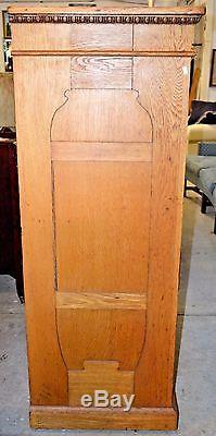 Antique Solid Golden Oak Flat File 7 Drawer Cabinet Architect Map Chest