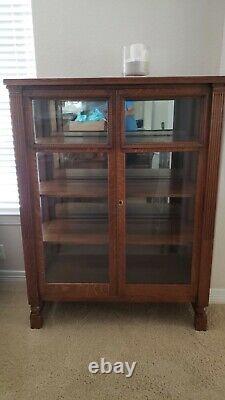 Antique Solid Oak China Cabinet