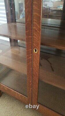 Antique Solid Oak China Cabinet