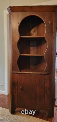 Antique Solid Wood Corner Cupboard