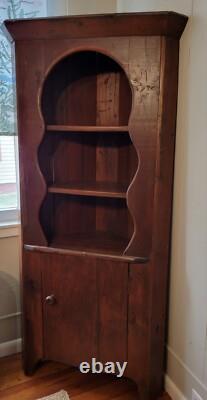 Antique Solid Wood Corner Cupboard