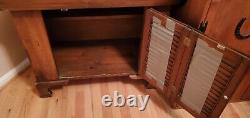 Antique Solid Wood Dry Sink With Storage Cabinet Removable Copper Lining Tray