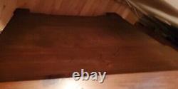 Antique Solid Wood Dry Sink With Storage Cabinet Removable Copper Lining Tray