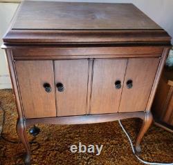 Antique Solid Wood Victrola Record Player Cabinet CABINET ONLY VGC USEFUL