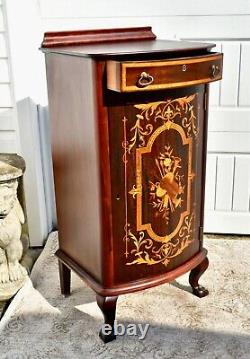 Antique Spectacular Edwardian Style Inlaid Mahogany Music Stand