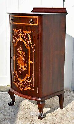 Antique Spectacular Edwardian Style Inlaid Mahogany Music Stand