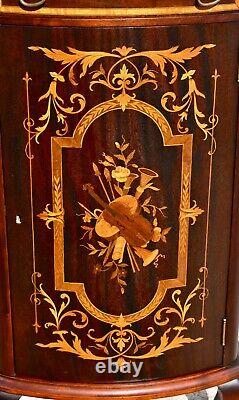 Antique Spectacular Edwardian Style Inlaid Mahogany Music Stand