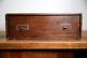Antique Spool Cabinet Linen Storage 1 Drawer Apothecary Wood Map File Cabinet
