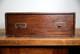 Antique Spool Cabinet Linen Storage 1 Drawer Apothecary Wood Map File Cabinet