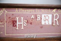 Antique Spool Cabinet Linen storage 1 drawer apothecary wood map file cabinet