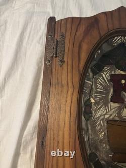 Antique Stained Glass Medicine Cabinet R/X