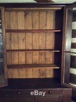Antique Stepback Cupboard Display Cabinet Pantry Cupboard