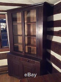 Antique Stepback Cupboard Display Cabinet Pantry Cupboard