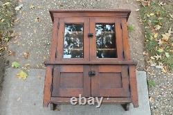 Antique Stepback Cupboard Jelly Cabinet Small Size Primitive Country Farm