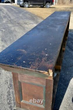 Antique Store Counter Kitchen Island Wood Bar General Store Countertop Vintage