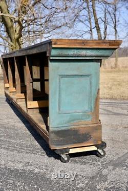 Antique Store Counter Kitchen Island Wood Bar General Store Countertop Vintage