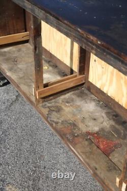 Antique Store Counter Kitchen Island Wood Bar General Store Countertop Vintage