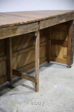 Antique Store Counter Wood Bar Kitchen Island 14ft General Store Vintage Table