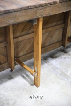 Antique Store Counter Wood Bar Kitchen Island 14ft countertop table Vintage