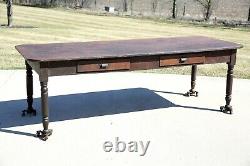 Antique Store Mercantile Table Counter Kitchen Island Wood Country Apothecary