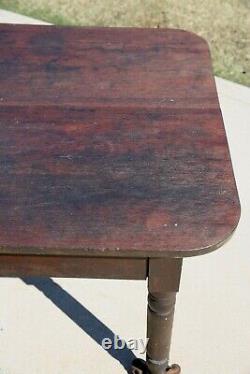 Antique Store Mercantile Table Counter Kitchen Island Wood Country Apothecary