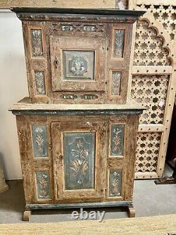 Antique Swedish Gustavian Painted Cabinet Cupboard Bar Pantry Cabinet
