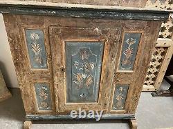 Antique Swedish Gustavian Painted Cabinet Cupboard Bar Pantry Cabinet