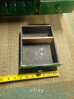 Antique Tabletop Spice Cabinet. Desk Organizer Cabinet With 6 Drawers. Rustic