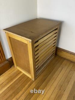 Antique Thompson Printer's Cabinet, 10 Drawers. 8 Original, 1 Hamilton Drawer