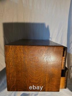 Antique Tiger Oak 4-Drawer File Cabinet Apacarthy. Dovetail Drawers Quarter Sawn