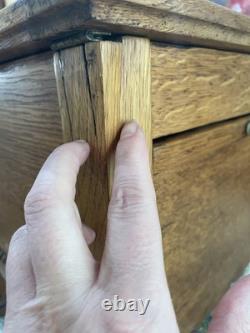 Antique Tiger Oak Cabinet withCobbler Tools See All Pictures