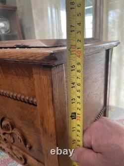 Antique Tiger Oak Cabinet withCobbler Tools See All Pictures