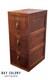 Antique Tiger Oak Three Drawer File Cabinet With Raised Panels By Globe Wernicke