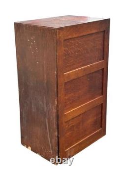 Antique Tiger Oak Three Drawer File Cabinet with Raised Panels by Globe Wernicke