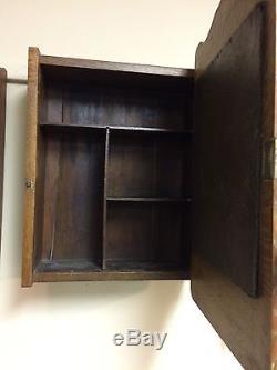 Antique Tiger Oak medicine cabinet