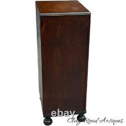Antique Tiger oak Cellerate victorian wine liquor cabinet signed carved 1890