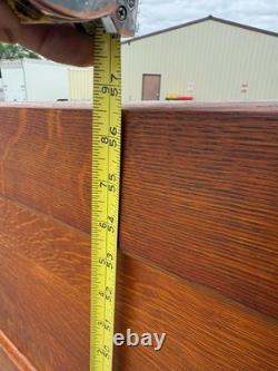 Antique Tiger oak quarter sawn 4 drawer filing cabinet on stand 1920 clean