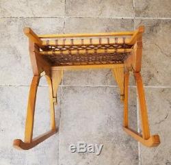 Antique Tubbs Sno Shu Vermont Oak And Rawhide Lodge/cabin Chair