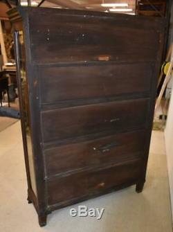 Antique Two Door Claw Foot Quarter Sawn Oak China Cabinet / Bookcase C. 1900's