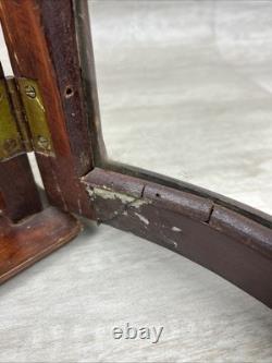 Antique VICTORIAN WOOD Bow Front Curved Beveled Glass Doll DISPLAY Cabinet READ