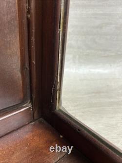 Antique VICTORIAN WOOD Bow Front Curved Beveled Glass Doll DISPLAY Cabinet READ