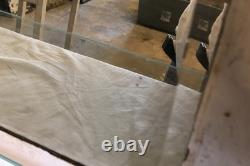 Antique VTG Deco Double Cup Holder 21x27 Glass Shelf Mirror Old Metal 1100-25B