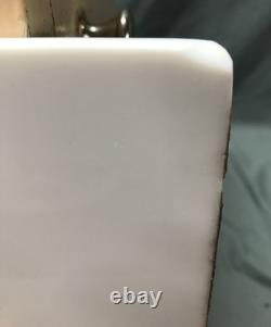 Antique VTG Pair Wood Barber Cabinets Milk Glass Tops Nightstands Old 1070-25B