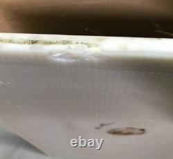 Antique VTG Pair Wood Barber Cabinets Milk Glass Tops Nightstands Old 1070-25B