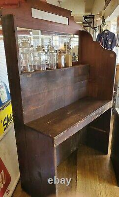 Antique VTG Pharmacy Apothecary Prescription Drug Store Counter Display Cabinet