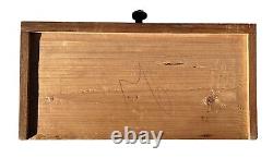 Antique Vermont Country Primitive Grain Painted Wall Shelf / Cupboard