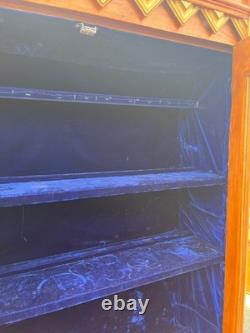 Antique Victorian Eastlake China Hutch Stepback Kitchen Cabinet