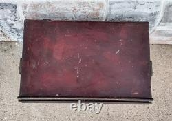 Antique Victorian Milwis Bestouse Painted Flower 2 Shelf Tin Cake Safe Cabinet